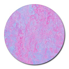  Texture Pink Light Blue Round Mousepads by artworkshop