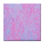  Texture Pink Light Blue Tile Coaster Front