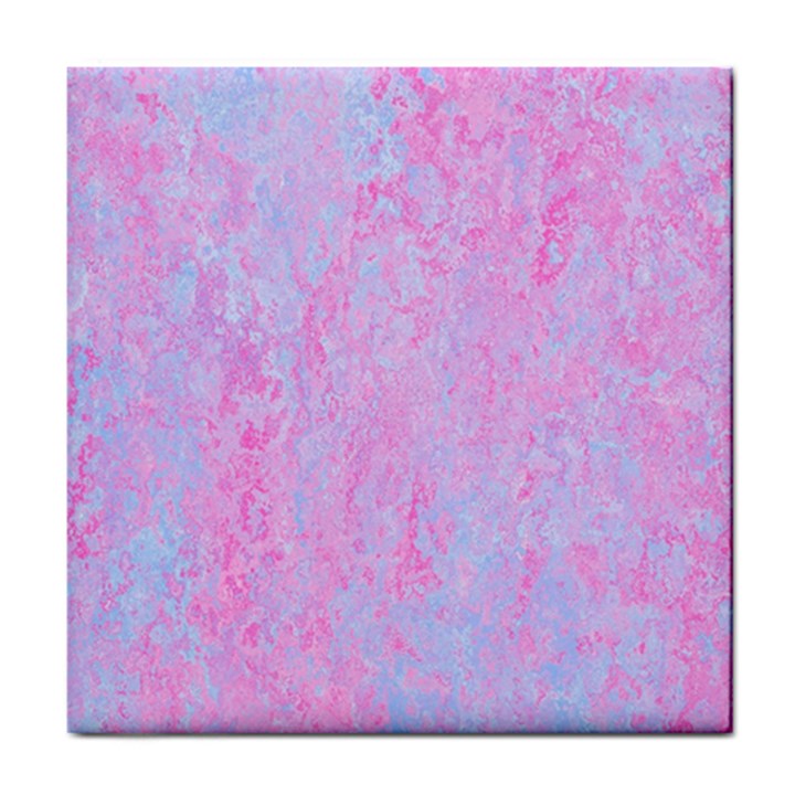  Texture Pink Light Blue Tile Coaster