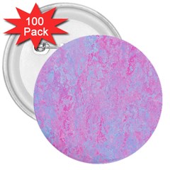  Texture Pink Light Blue 3  Buttons (100 Pack)  by artworkshop