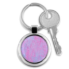  Texture Pink Light Blue Key Chain (round) by artworkshop