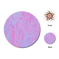  Texture Pink Light Blue Playing Cards Single Design (round) by artworkshop