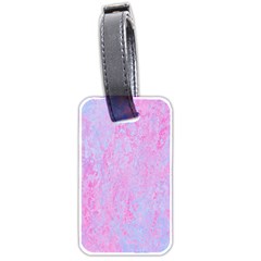  Texture Pink Light Blue Luggage Tag (two Sides) by artworkshop