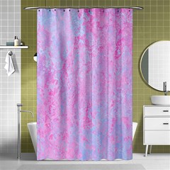  Texture Pink Light Blue Shower Curtain 48  X 72  (small)  by artworkshop