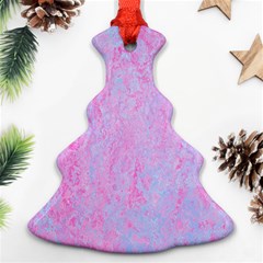  Texture Pink Light Blue Ornament (christmas Tree)  by artworkshop