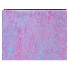  Texture Pink Light Blue Cosmetic Bag (xxxl) by artworkshop