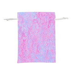  Texture Pink Light Blue Lightweight Drawstring Pouch (m) by artworkshop