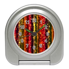 Background Stars Pattern Wallpaper Christmas Travel Alarm Clock by artworkshop