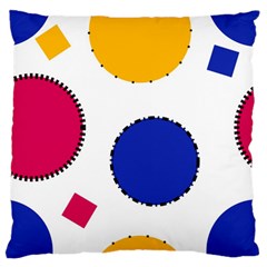 Circles Standard Flano Cushion Case (one Side) by nateshop