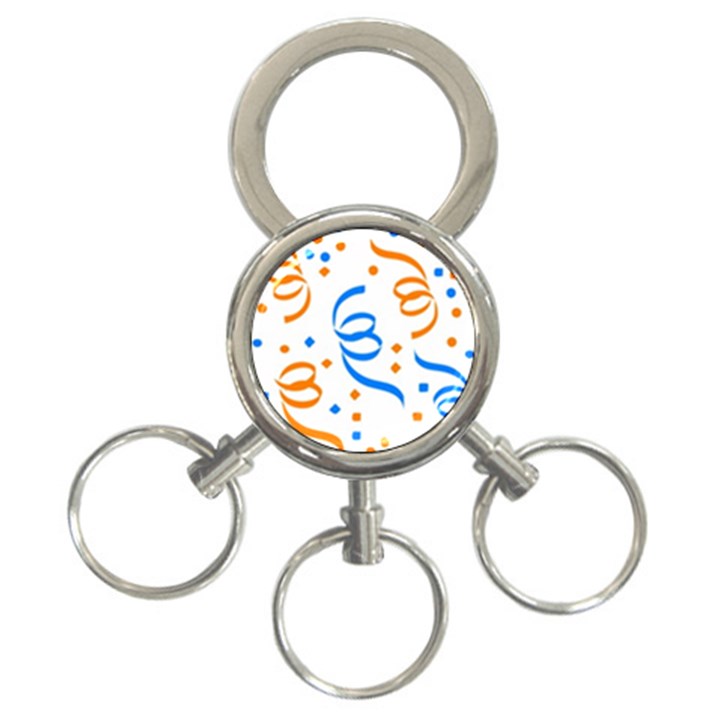 Confetti 3-Ring Key Chain