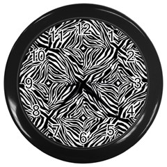 Design-background White Black Wall Clock (black) by nateshop