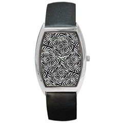 Design-background White Black Barrel Style Metal Watch by nateshop