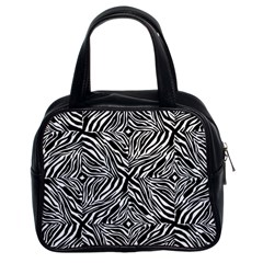 Design-background White Black Classic Handbag (two Sides) by nateshop