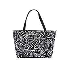 Design-background White Black Classic Shoulder Handbag by nateshop