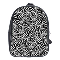 Design-background White Black School Bag (large) by nateshop