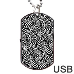 Design-background White Black Dog Tag Usb Flash (one Side) by nateshop