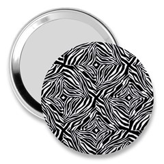 Design-background White Black 3  Handbag Mirrors by nateshop