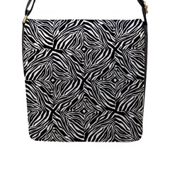 Design-background White Black Flap Closure Messenger Bag (l) by nateshop