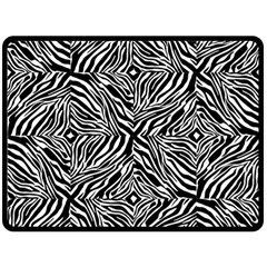 Design-background White Black Double Sided Fleece Blanket (large)  by nateshop