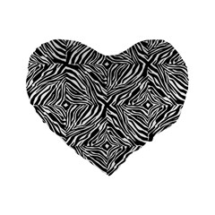 Design-background White Black Standard 16  Premium Flano Heart Shape Cushions by nateshop