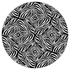 Design-background White Black Round Trivet by nateshop