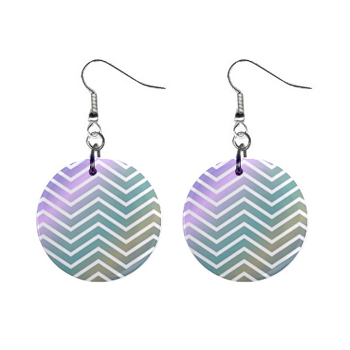 Zigzag-maves Mini Button Earrings