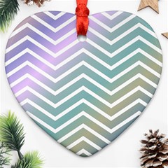 Zigzag-maves Heart Ornament (two Sides) by nateshop