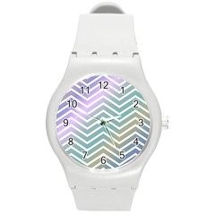 Zigzag-maves Round Plastic Sport Watch (m) by nateshop