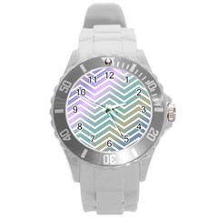 Zigzag-maves Round Plastic Sport Watch (l) by nateshop