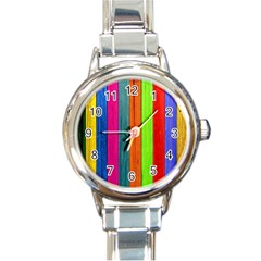 Wood Calor Round Italian Charm Watch by nateshop