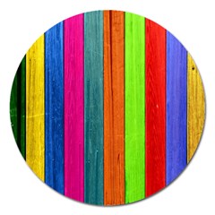 Wood Calor Magnet 5  (round) by nateshop