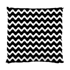 Wave-black White Standard Cushion Case (one Side) by nateshop