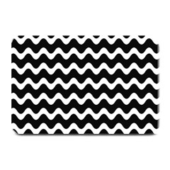 Wave-black White Plate Mats by nateshop