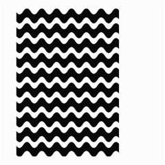 Wave-black White Small Garden Flag (two Sides) by nateshop