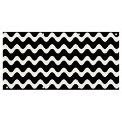 Wave-black White Banner And Sign 8  X 4 