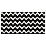 Wave-black White Banner and Sign 8  x 4  Front