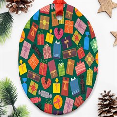 Presents-gift Oval Ornament (two Sides) by nateshop