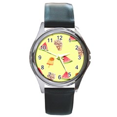 Ice-cream Round Metal Watch by nateshop