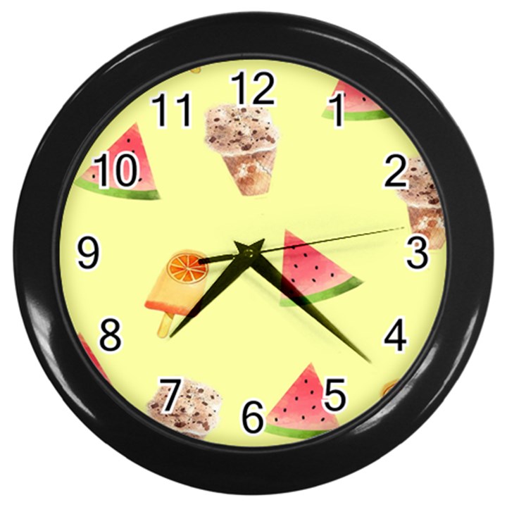 Ice-cream Wall Clock (Black)