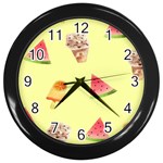 Ice-cream Wall Clock (Black) Front