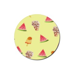 Ice-cream Rubber Round Coaster (4 pack)