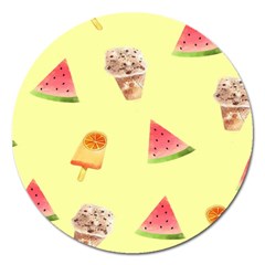 Ice-cream Magnet 5  (round) by nateshop