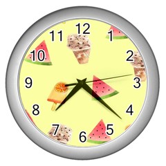 Ice-cream Wall Clock (silver) by nateshop