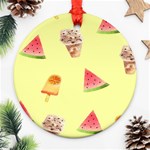 Ice-cream Round Ornament (Two Sides) Front