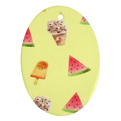 Ice-cream Oval Ornament (Two Sides)