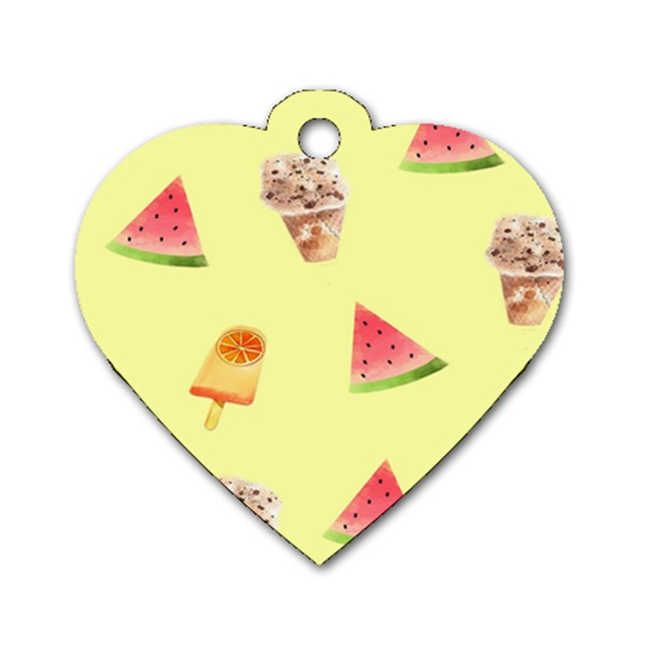 Ice-cream Dog Tag Heart (Two Sides)