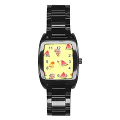 Ice-cream Stainless Steel Barrel Watch