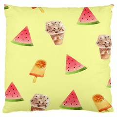 Ice-cream Large Flano Cushion Case (One Side)