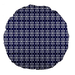 Floral-navi Large 18  Premium Flano Round Cushions by nateshop