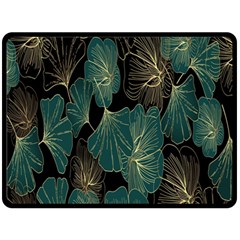 Leaves Fleece Blanket (large)  by nateshop